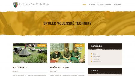 Military Car Club Plzeň - nový web